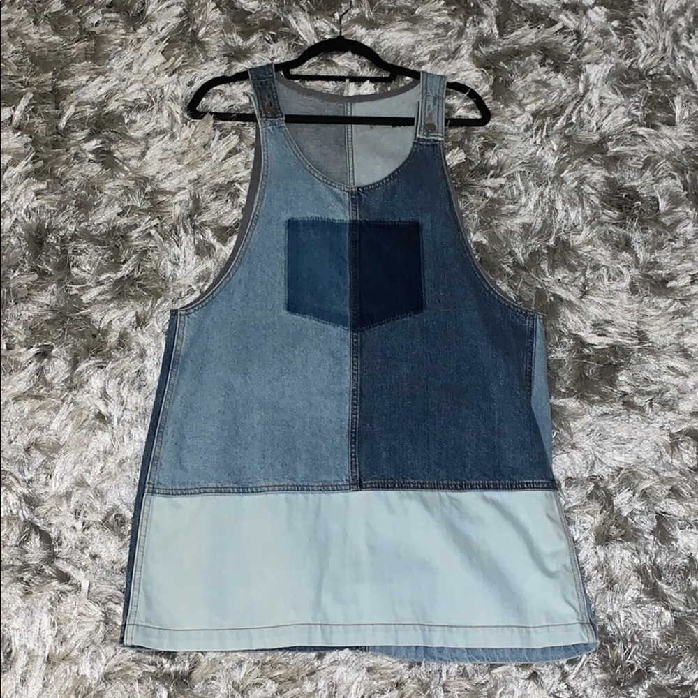Topshop Denim Overall Dress